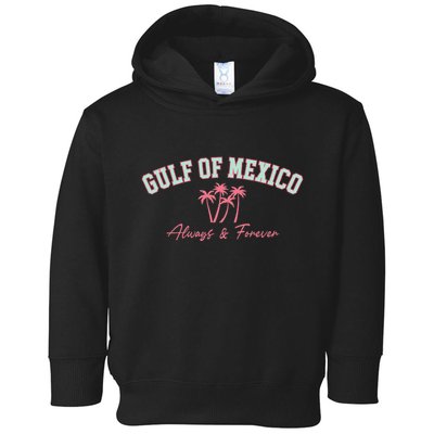 Gulf Of Mexico Always Forever Coastal Love Palms Toddler Hoodie
