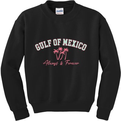 Gulf Of Mexico Always Forever Coastal Love Palms Kids Sweatshirt