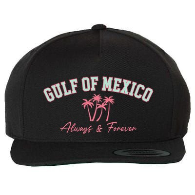 Gulf Of Mexico Always Forever Coastal Love Palms Wool Snapback Cap
