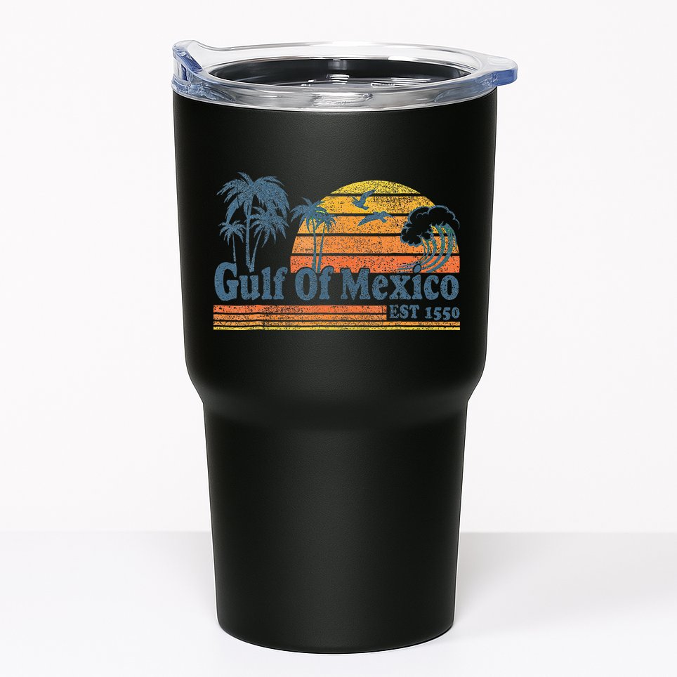 Gulf Of Mexico Est 1550 Retro Vintage Beach Tumbler