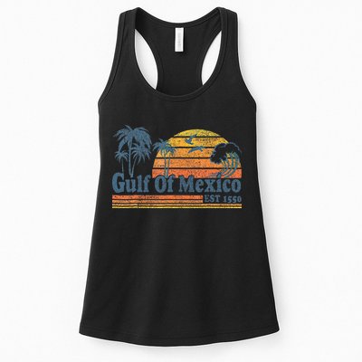 Gulf Of Mexico Est 1550 Retro Vintage Beach Womens Tank Top