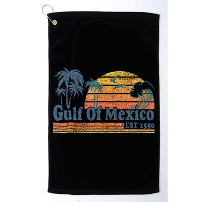 Gulf Of Mexico Est 1550 Retro Vintage Beach Golf Towel