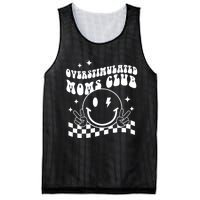 Groovy Overstimulated Moms Club Funny Trendy Mom Mesh Reversible Basketball Jersey Tank