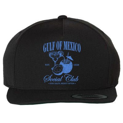 Gulf Of Mexico Vintage Social Club Est 1550 Wool Snapback Cap