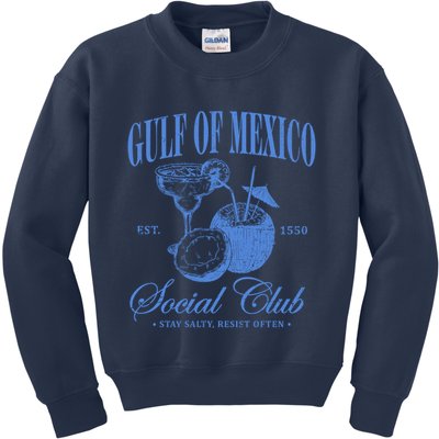 Gulf Of Mexico Vintage Social Club Est 1550 Kids Sweatshirt