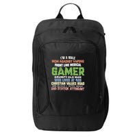 Grumpy Old Man Gamer Mom Against Vaping Gamer Who Lives At 420 Christian Values City Backpack