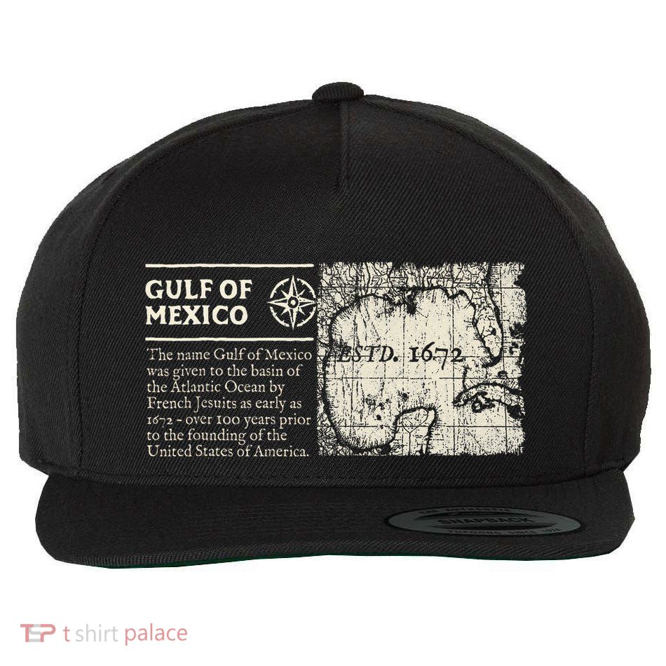 Gulf Of Mexico 1672 Historic Map Wool Snapback Cap