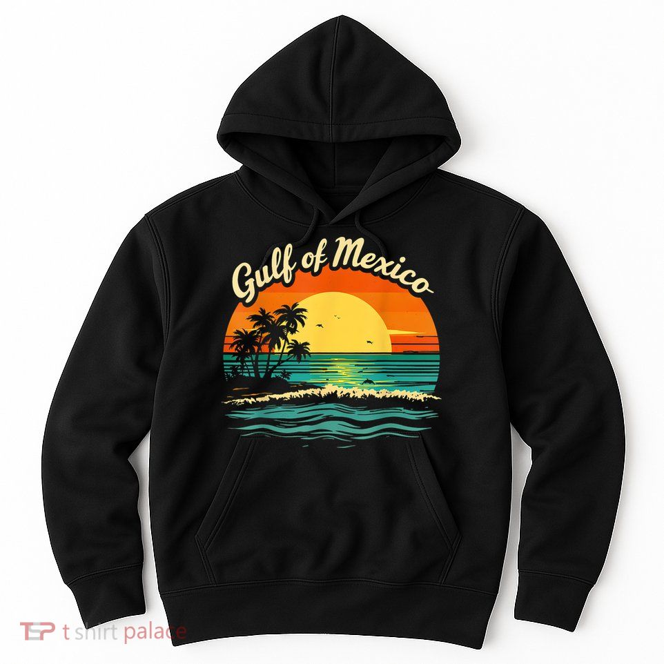 Gulf Of Mexico Beach Palms Summer Vacation Hoodie