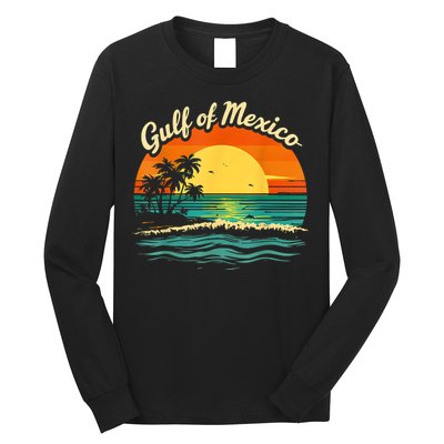 Gulf Of Mexico Beach Palms Summer Vacation Long Sleeve Shirt