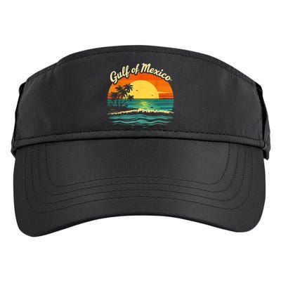 Gulf Of Mexico Beach Palms Summer Vacation Adult Drive Performance Visor