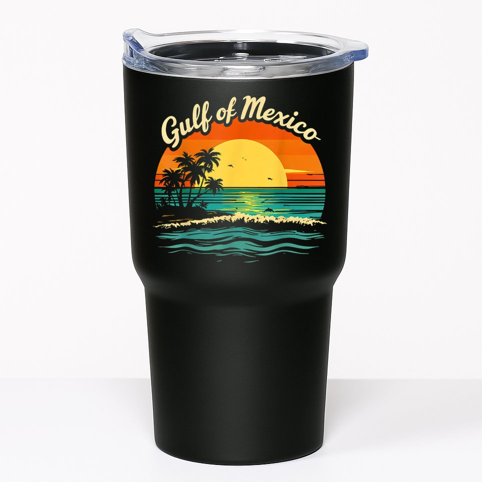 Gulf Of Mexico Beach Palms Summer Vacation Tumbler