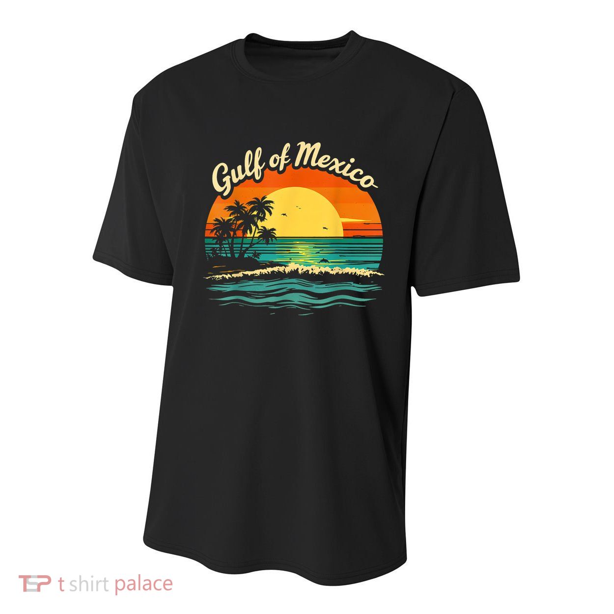 Gulf Of Mexico Beach Palms Summer Vacation Youth Performance Sprint T-Shirt