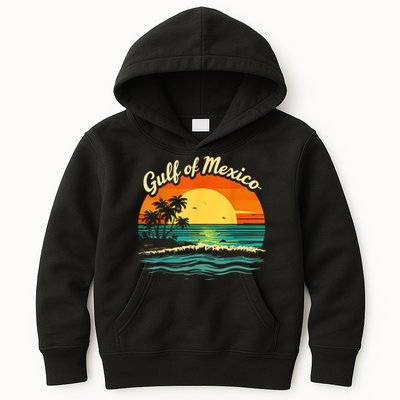 Gulf Of Mexico Beach Palms Summer Vacation Kids Hoodie