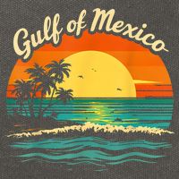 Gulf Of Mexico Beach Palms Summer Vacation Cotton Canvas Backpack