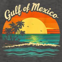 Gulf Of Mexico Beach Palms Summer Vacation Vector Backpack