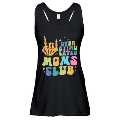 Groovy Overstimulated Moms Club Funny Trendy Mom Ladies Essential Flowy Tank