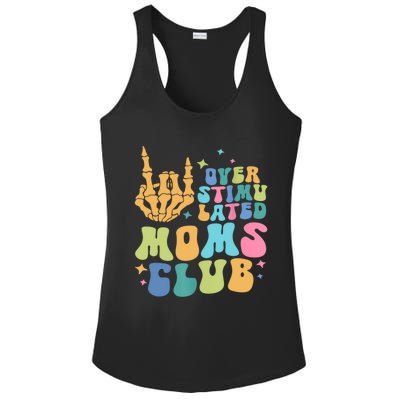 Groovy Overstimulated Moms Club Funny Trendy Mom Ladies PosiCharge Competitor Racerback Tank