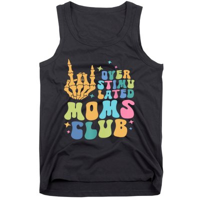 Groovy Overstimulated Moms Club Funny Trendy Mom Tank Top