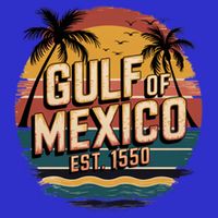 Gulf Of Mexico Retro Vintage EST 1550  Button