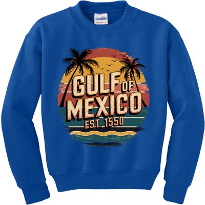 Gulf Of Mexico Retro Vintage EST 1550  Kids Sweatshirt