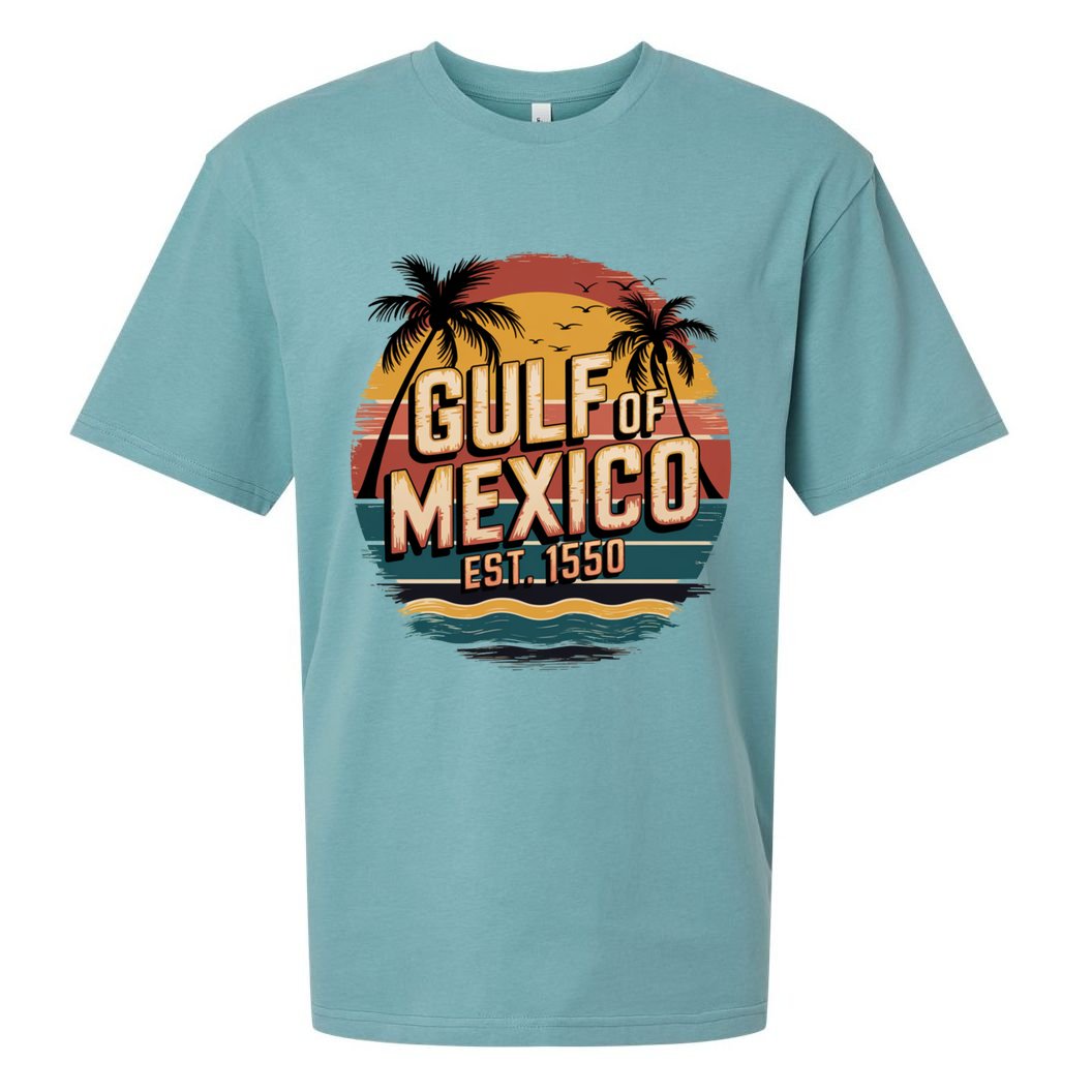 Gulf Of Mexico Retro Vintage EST 1550  Sueded Cloud Jersey T-Shirt
