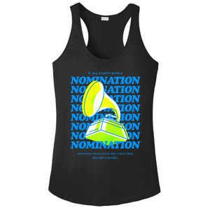 G.RAMMYS O.fficial Merch The Nomination Ladies PosiCharge Competitor Racerback Tank