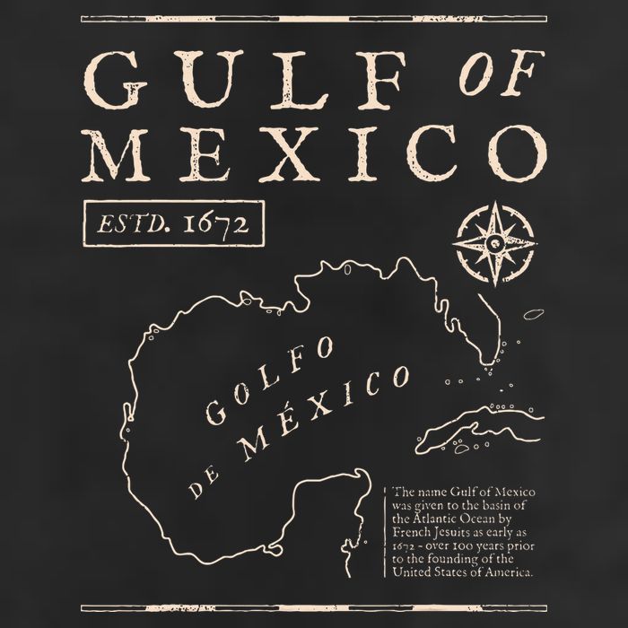 Gulf Of Mexico 1672 Historic Map Cool Comfort Performance Bucket Hat