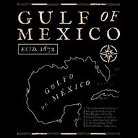 Gulf Of Mexico 1672 Historic Map Cooling Performance Crew T-Shirt
