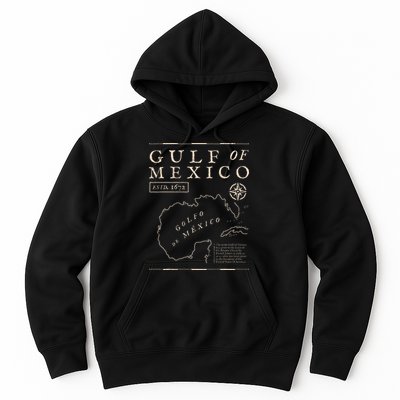 Gulf Of Mexico 1672 Historic Map Hoodie