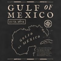 Gulf Of Mexico 1672 Historic Map Adult Drive Performance Visor