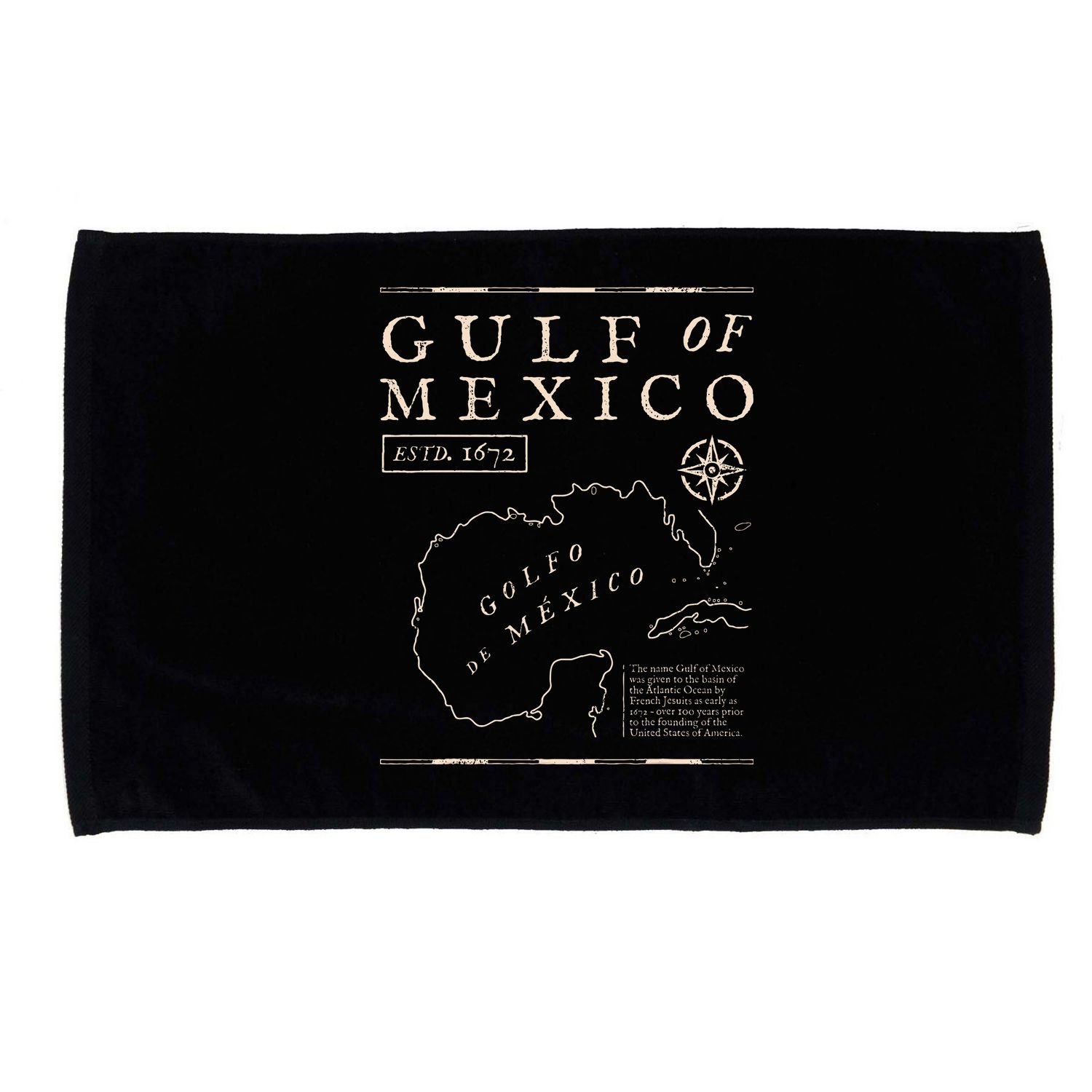 Gulf Of Mexico 1672 Historic Map Microfiber Hand Towel