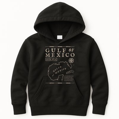 Gulf Of Mexico 1672 Historic Map Kids Hoodie
