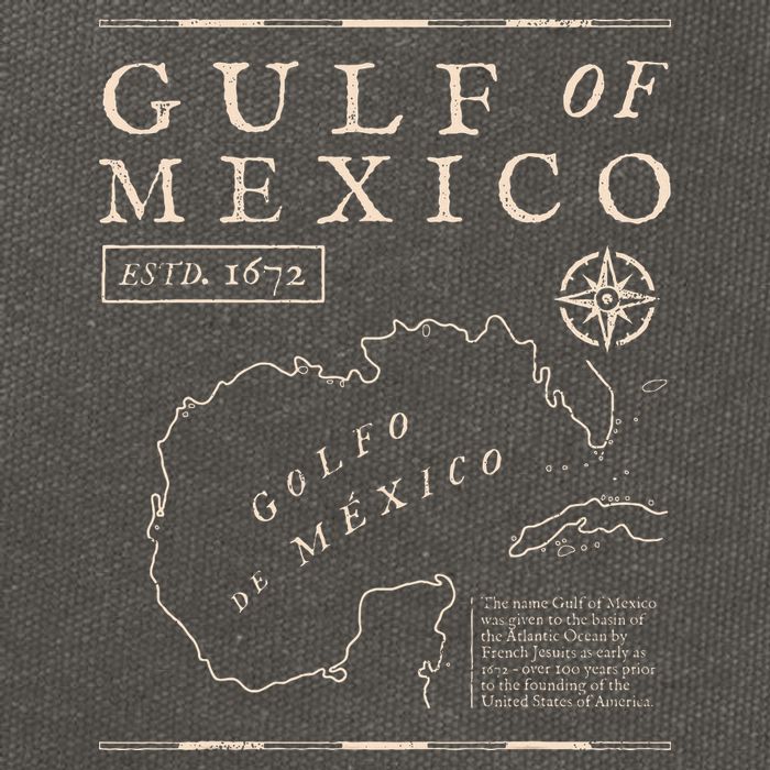 Gulf Of Mexico 1672 Historic Map Cotton Canvas Backpack