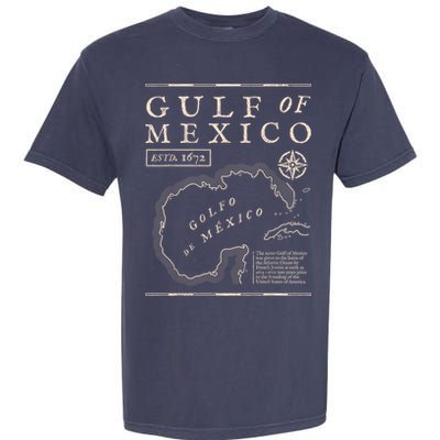 Gulf Of Mexico 1672 Historic Map Garment-Dyed Heavyweight T-Shirt
