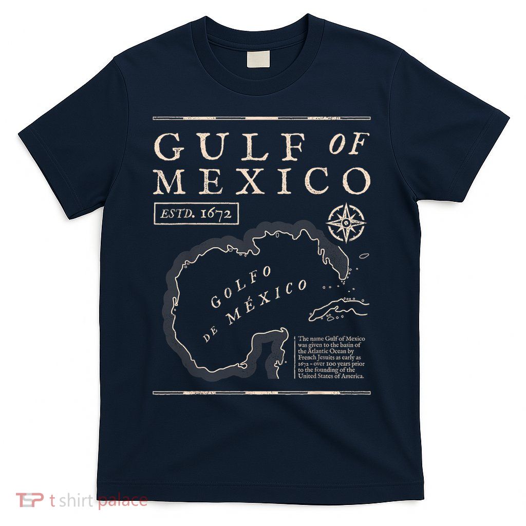 Gulf Of Mexico 1672 Historic Map T-Shirt