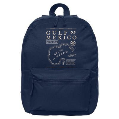 Gulf Of Mexico 1672 Historic Map 16 in Basic Backpack