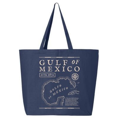 Gulf Of Mexico 1672 Historic Map 25L Jumbo Tote