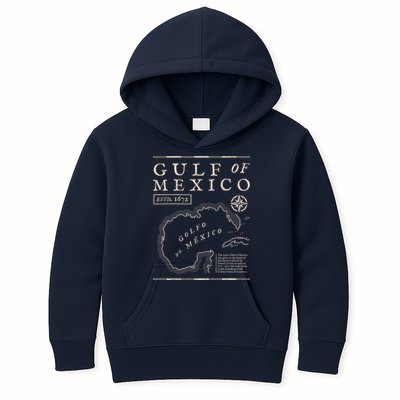 Gulf Of Mexico 1672 Historic Map Kids Hoodie