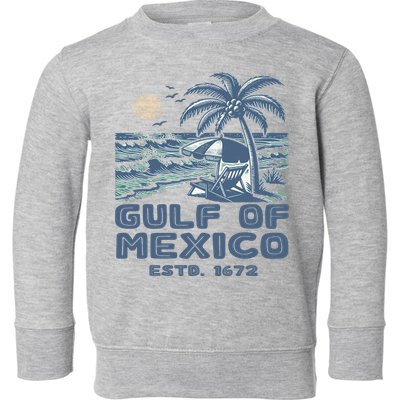 Gulf Of Mexico 1672 Vintage Beach Gulf Of Mexico Forever Toddler Sweatshirt