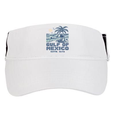 Gulf Of Mexico 1672 Vintage Beach Gulf Of Mexico Forever Adult Drive Performance Visor