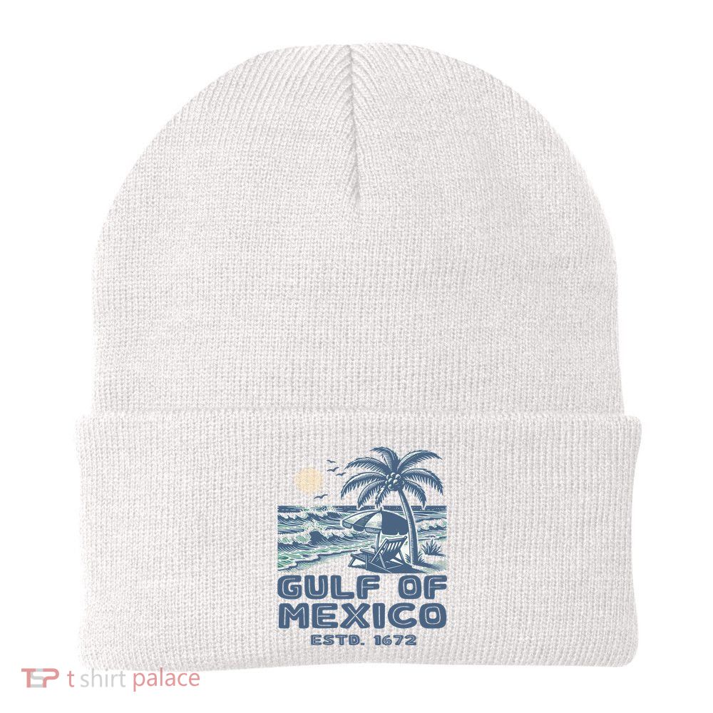 Gulf Of Mexico 1672 Vintage Beach Gulf Of Mexico Forever Beanie