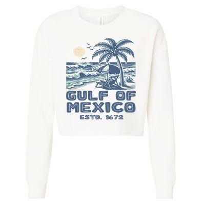 Gulf Of Mexico 1672 Vintage Beach Gulf Of Mexico Forever Cropped Pullover Crew