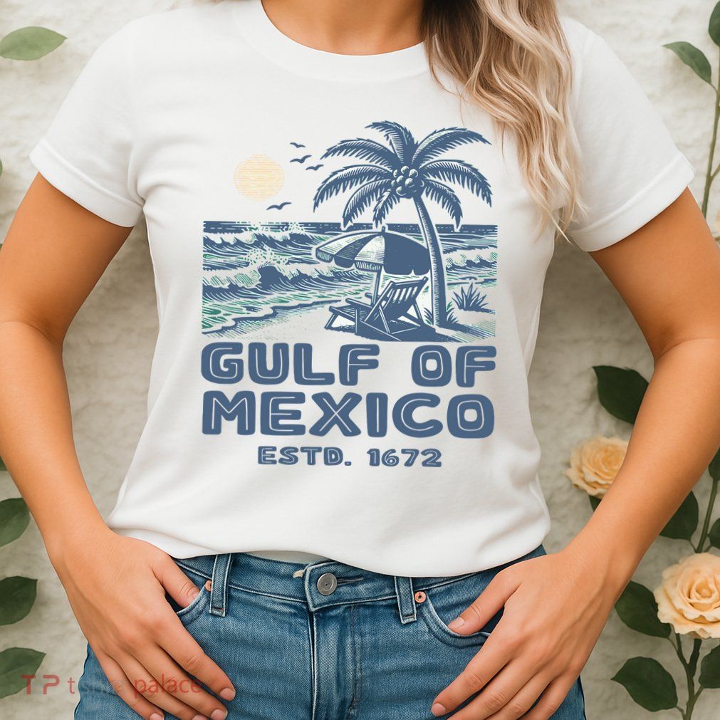 Gulf Of Mexico 1672 Vintage Beach Gulf Of Mexico Forever Womens T-Shirt