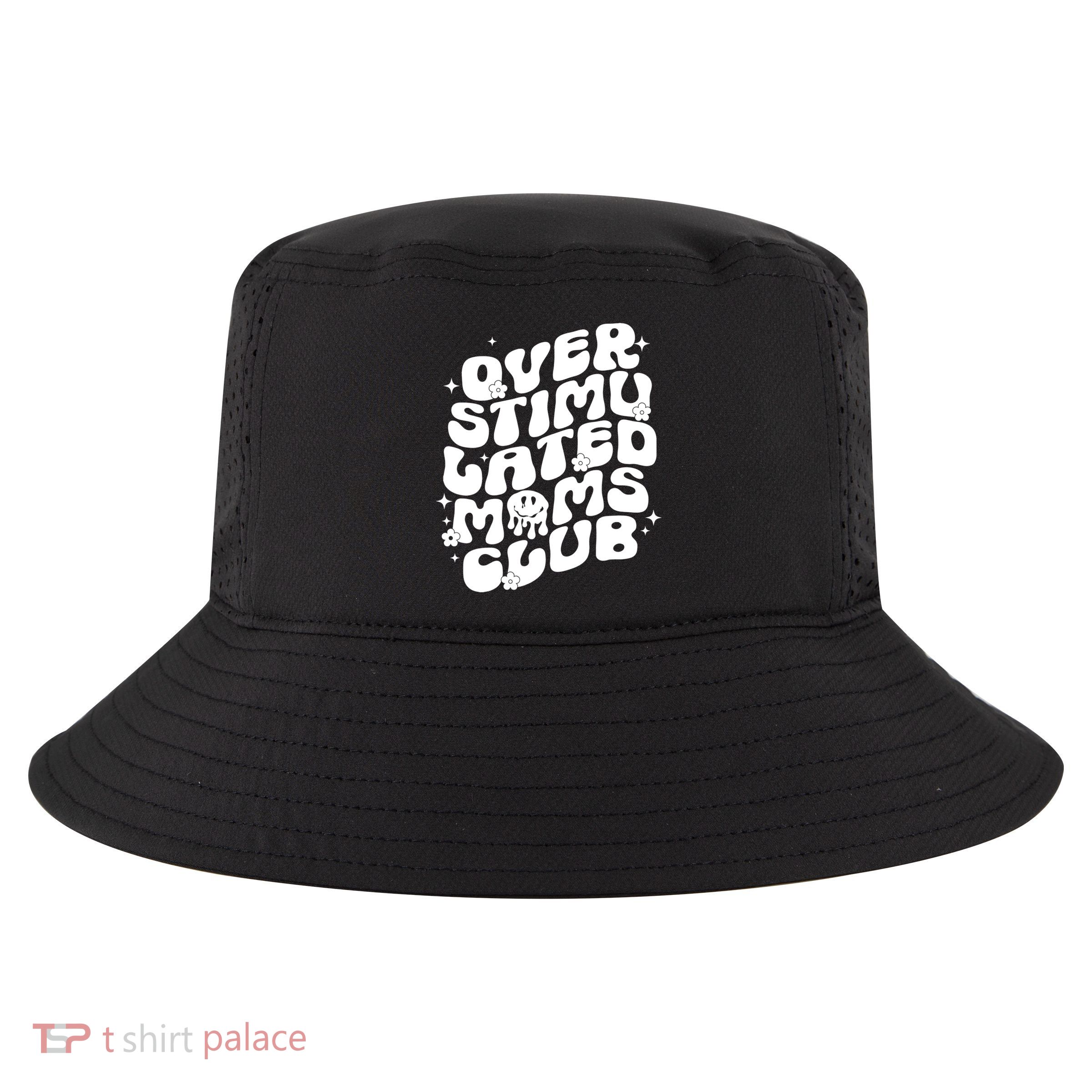 Groovy Overstimulated Moms Club Funny Trendy Mom Cool Comfort Performance Bucket Hat