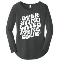 Groovy Overstimulated Moms Club Funny Trendy Mom Women's Perfect Tri Tunic Long Sleeve Shirt