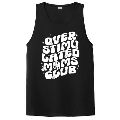 Groovy Overstimulated Moms Club Funny Trendy Mom PosiCharge Competitor Tank