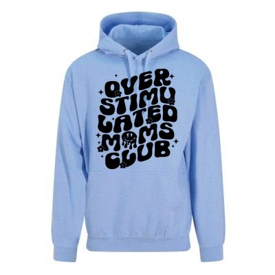 Groovy Overstimulated Moms Club Funny Trendy Mom Unisex Surf Hoodie