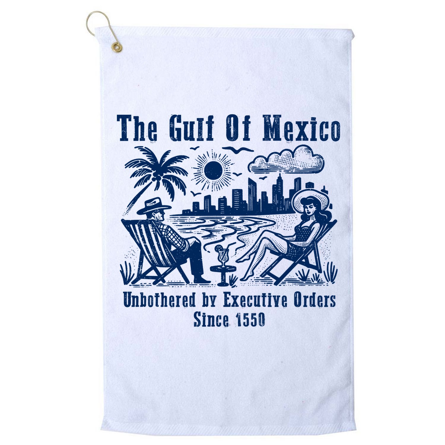 Gulf Of Mexico Forever – Anti-Trump Political Satire Golf Towel