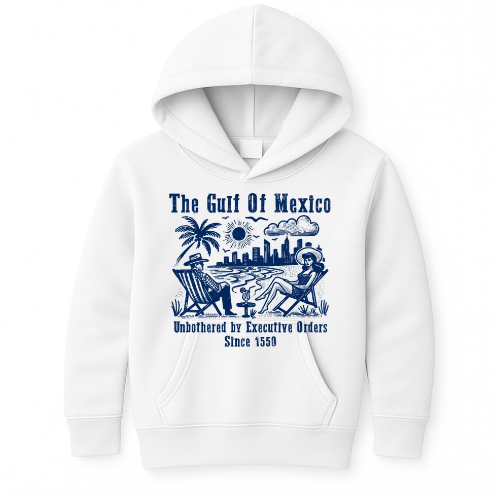 Gulf Of Mexico Forever – Anti-Trump Political Satire Kids Hoodie