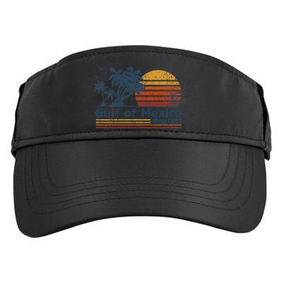 Gulf Of Mexico Est 1550 Retro Vintage Beach Adult Drive Performance Visor